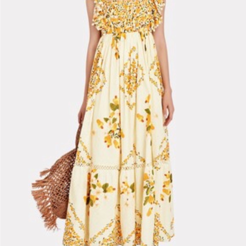 NWT FARM Rio Cashew Crossed Back Maxi Dress - Picture 3 of 14